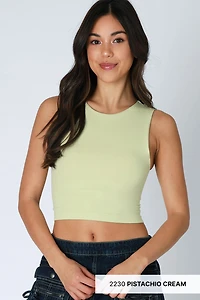 Clean Line Crew Neck Crop Top