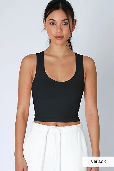 Clean Line Racerback Crop Top