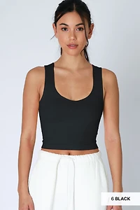 Clean Line Racerback Crop Top