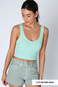 Clean Line Racerback Crop Top
