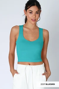 Clean Line Racerback Crop Top