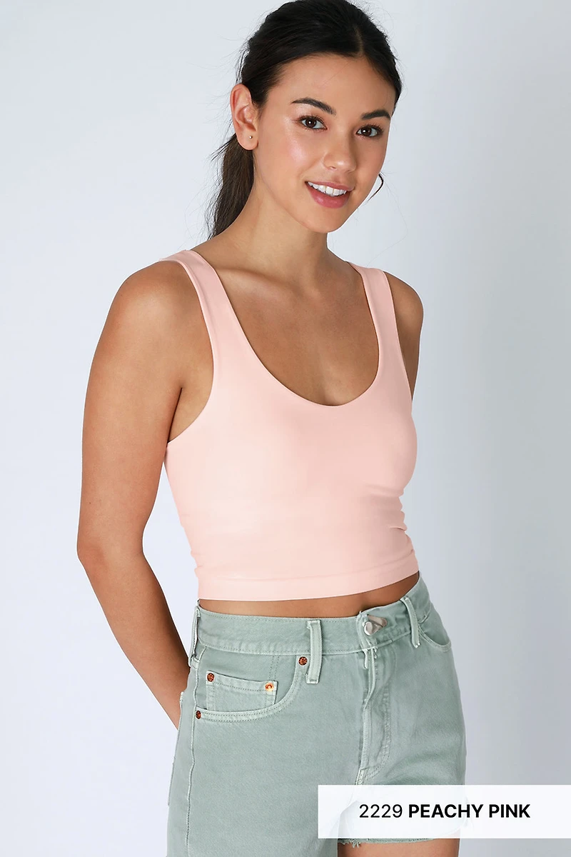 Clean Line Racerback Crop Top