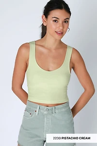 Clean Line Racerback Crop Top