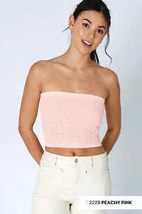 Floral Lace Tube Top