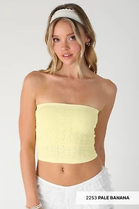 Floral Lace Tube Top