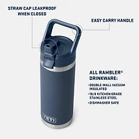 Rambler 18oz  Straw Bottle- FG