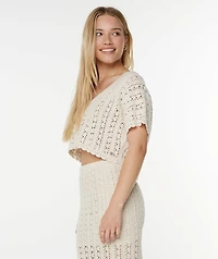 Sea Swirl Crochet Tee