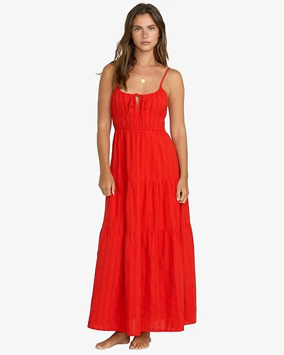 Red Aloha Maxi Dress