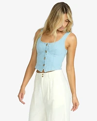 Sunwashed Denim Vest Top