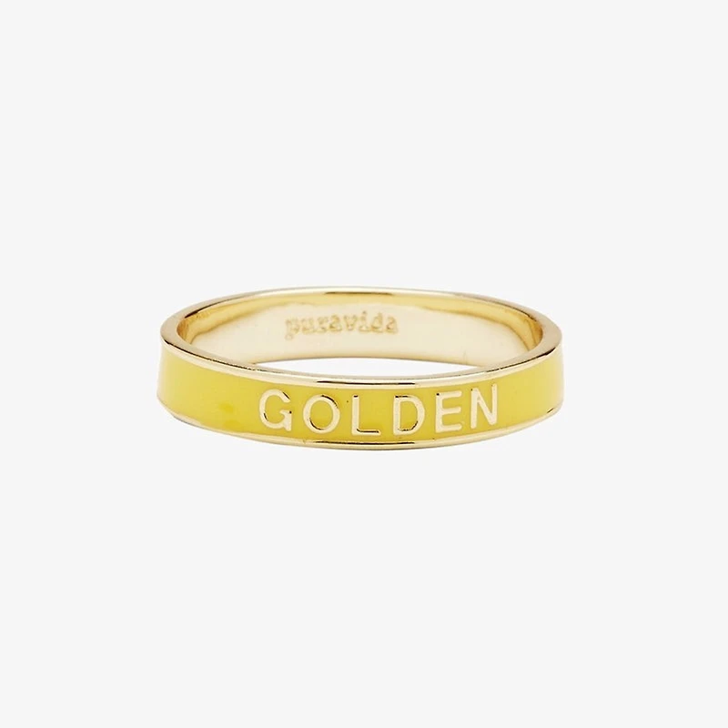 Golden Enamel Ring