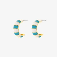 Striped Enamel Earring