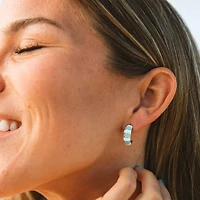 Striped Enamel Earring