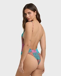 Patch It Up Deep V One-piece