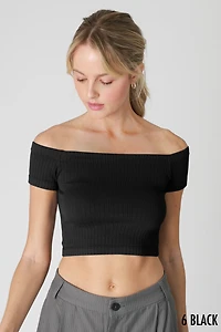 Off Shoulder Crop Top