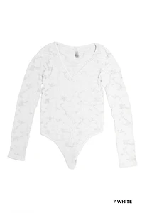 Lace Textured Bodysuit