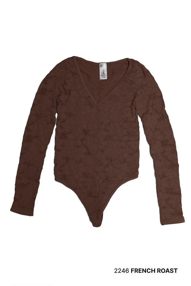 Lace Textured Bodysuit