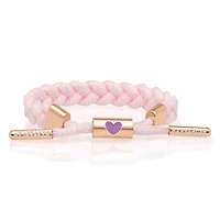 I Love U Pink Braided Bracelet