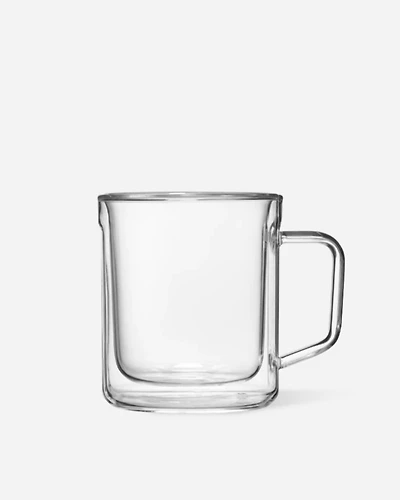 12oz Mug Glass (x2) - Clear