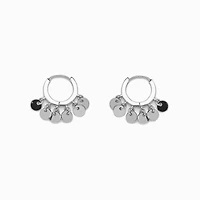 Mini Coin Huggie Earrings