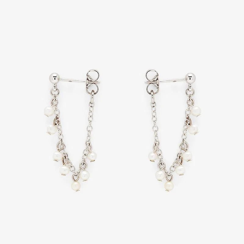 Pearl Chain Wrap Earrings
