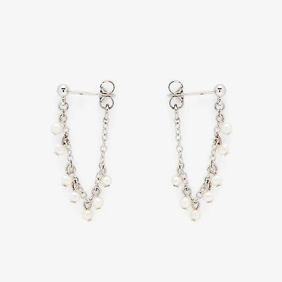 Pearl Chain Wrap Earrings
