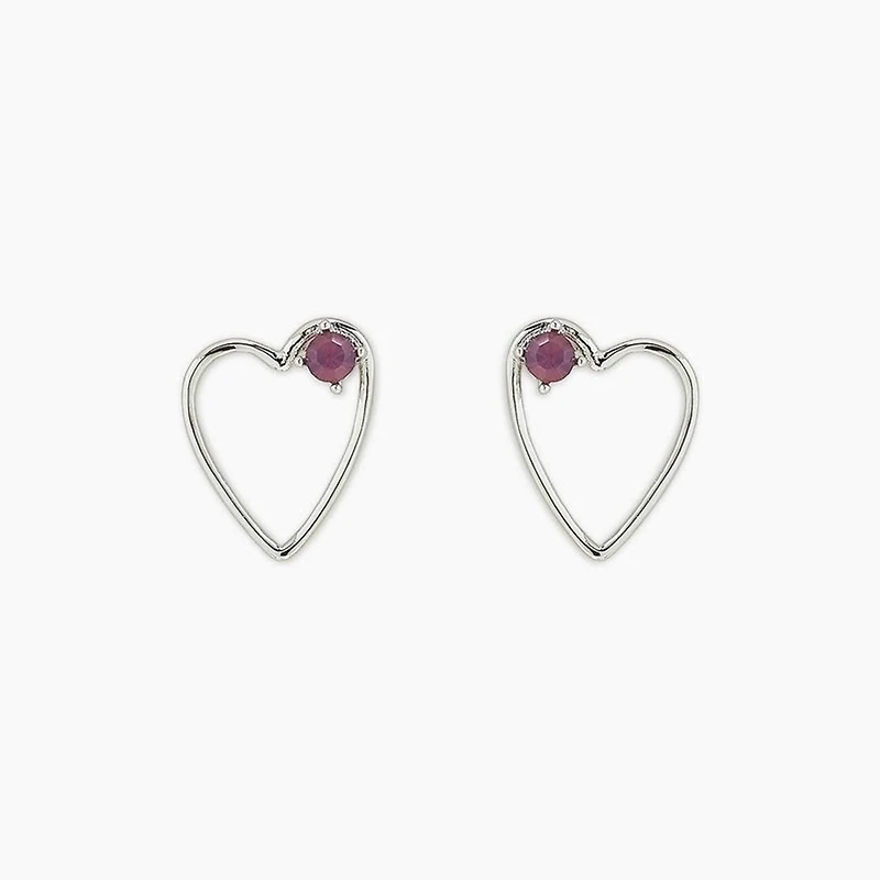Sweetheart Stone Earrings