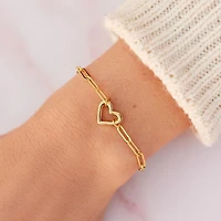 Open Heart Paperclip Chain