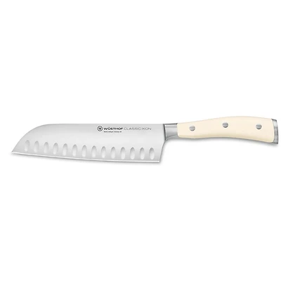 Wusthof Classic Ikon Creme 7" Santoku Hollow Ground Edge Knife (1040431317;4176-6)
