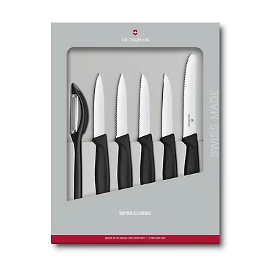 Victorinox Swiss Classic Paring Knife Set Black 6Pc (6.7113.6G)