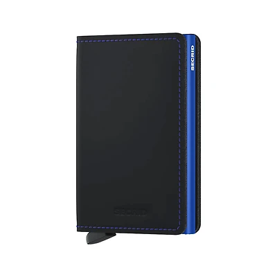 Secrid Slimwallet Matte Black & Blue (SM-Black & Blue)