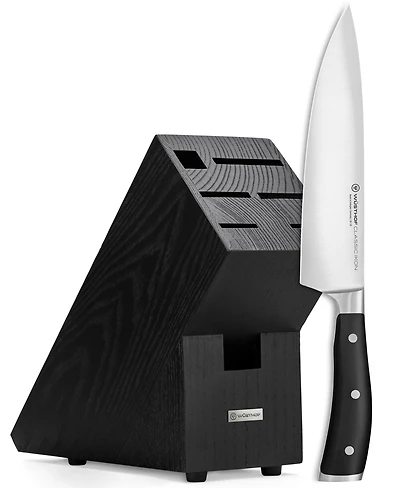 Wusthof Classic Ikon Chef 8" 2pc Block Set Black (1090370102)