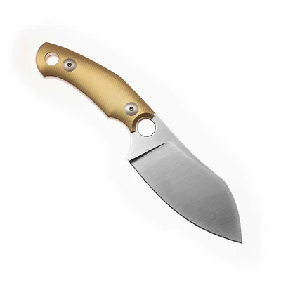 GiantMouse GMF1 XL Elmas Satin Brass with Sheath (GMF1-XL-BRASS)
