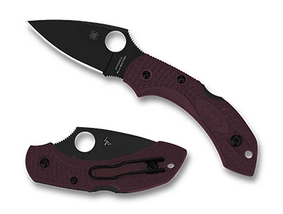 Spyderco Dragonfly 2 Burgundy Lightweight Black (C28BGBKP2)