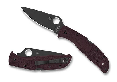 Spyderco Endela Burgundy Lightweight Black (C243BGBKP)