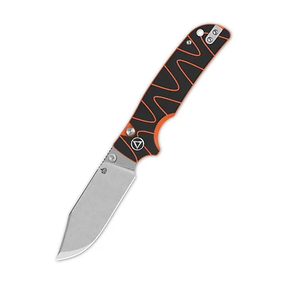 QSP Kali Stonewashed 14C28N G10 Black/Orange (QS159-D1)