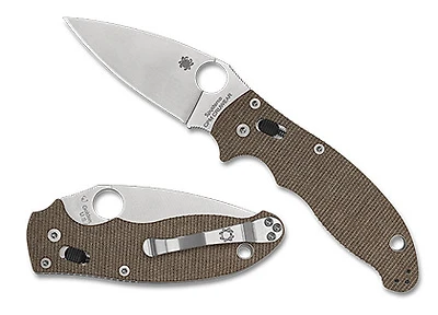 Spyderco Reveal 14 Manix 2 Brown Canvas Micarta CPM (C101MPCW2)