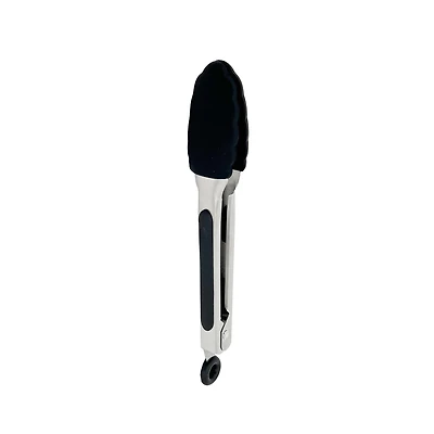 Kussi Silicone Mini Tongs Black 7" (STGBKS)