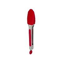 Kussi Silicone Mini Tongs Red 7" (STGRDS)