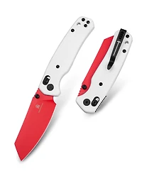 Bestechman Cicada's Wing Red Blade G10 White (BMK06G)