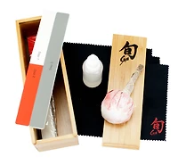 Shun Knife Care Kit (DM0625) Kitchen Polishing Cloth, Sticks, Oil, Talc Ball
