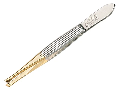 Erbe Carbon Gold Plated Slanted Tweezers (92343)