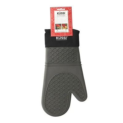 Kussi Silicone Oven Mitt Removable Liner Slate (KUSSMSL-1)