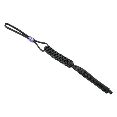 WE Paracord Lanyard With Titanium Bead Black + Purple (A-01B)