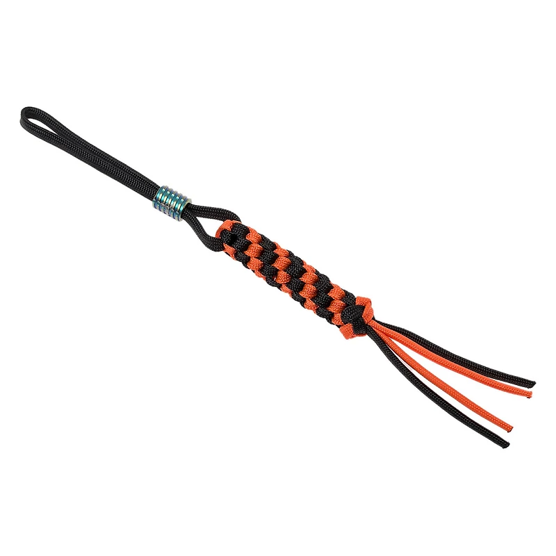 WE Paracord Lanyard With Titanium Bead Orange + Black (A-01C)