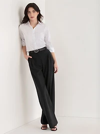 New Talia Fitted Collared Shirt Lucent White