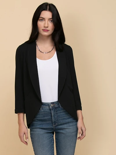 Terry Shawl Collar Cardigan Black