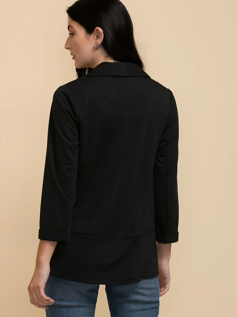 Terry Shawl Collar Cardigan Black