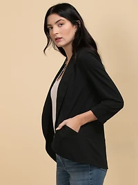 Terry Shawl Collar Cardigan Black