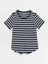 Scoop Neck T-Shirt Salute Stripe