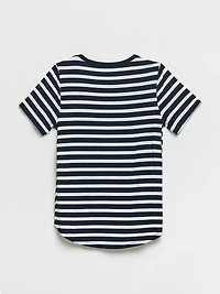 Scoop Neck T-Shirt Salute Stripe